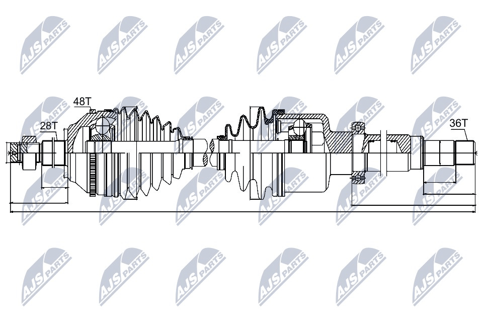 Albero motore/Semiasse - NPW-FR-041 NTY