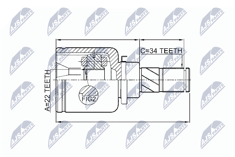 Gelenksatz, Antriebswelle - NPW-FR-051 NTY