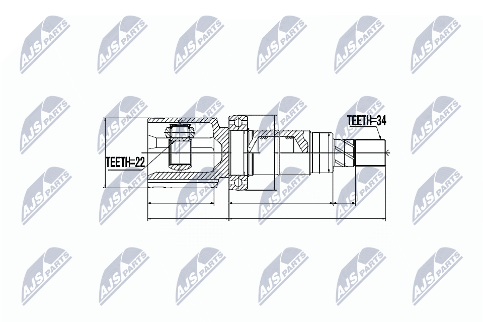 Gelenksatz, Antriebswelle - NPW-FR-052 NTY