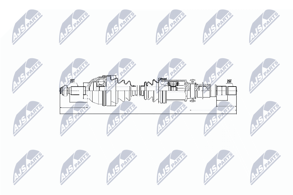Albero motore/Semiasse - NPW-FR-056 NTY