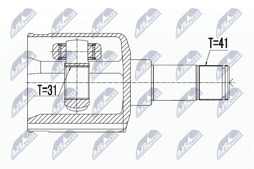 Gelenksatz, Antriebswelle - NPW-FR-061 NTY