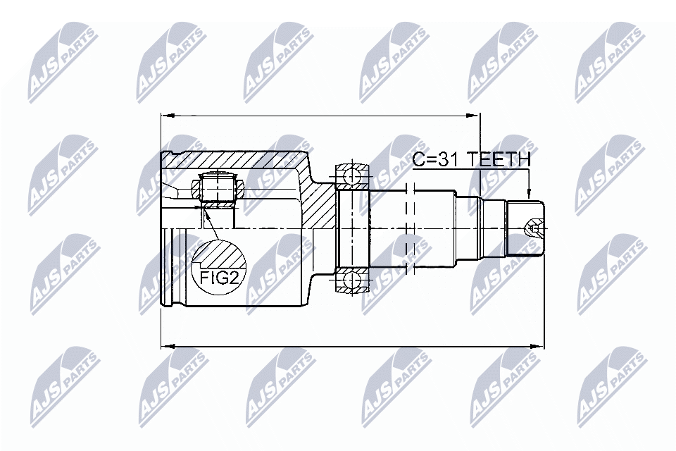 Gelenksatz, Antriebswelle - NPW-FR-066 NTY