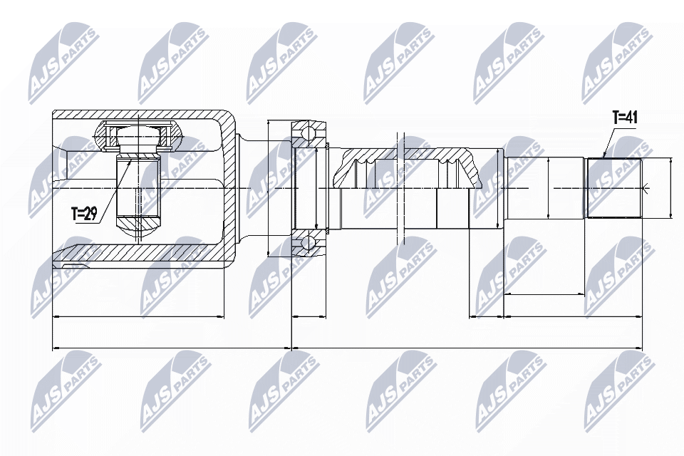 Kit giunti, Semiasse - NPW-FR-078 NTY