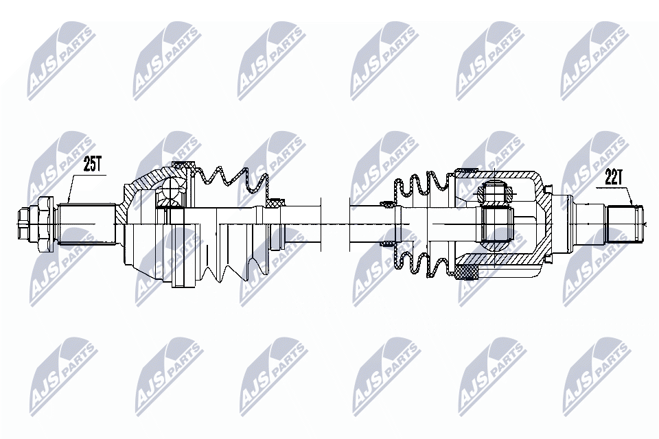 Albero motore/Semiasse - NPW-FR-079 NTY