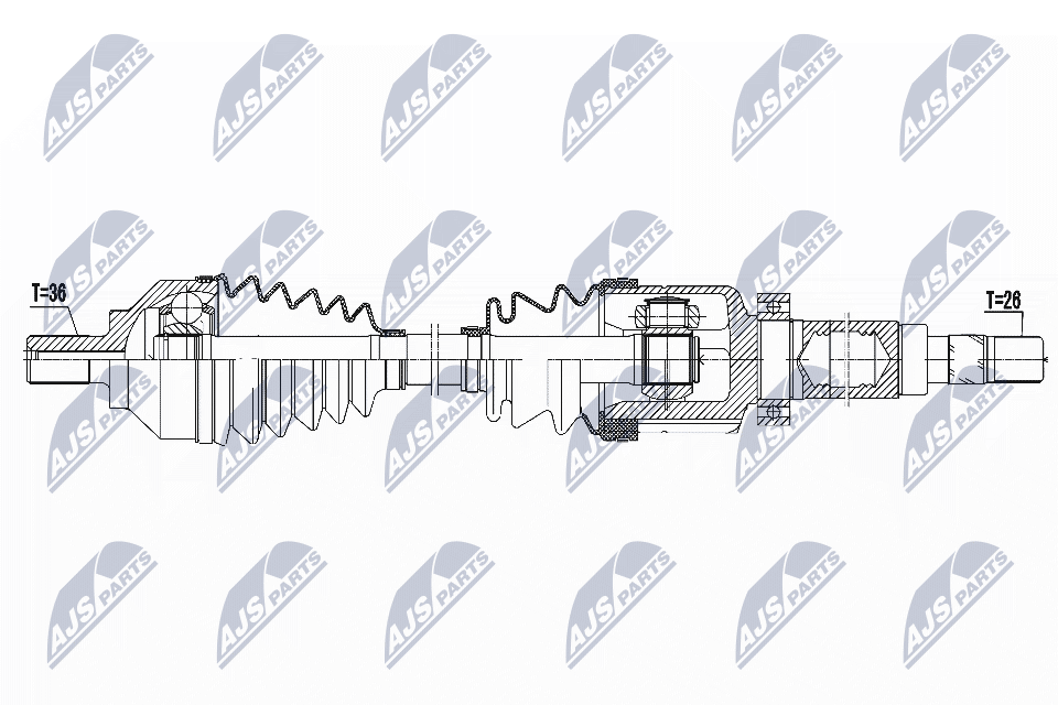 Albero motore/Semiasse - NPW-FR-082 NTY