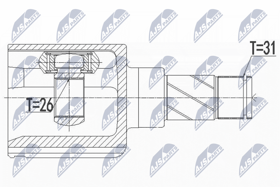 Kit giunti, Semiasse - NPW-FR-091 NTY