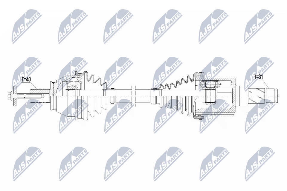kardaninis velenas - NPW-FR-092 NTY