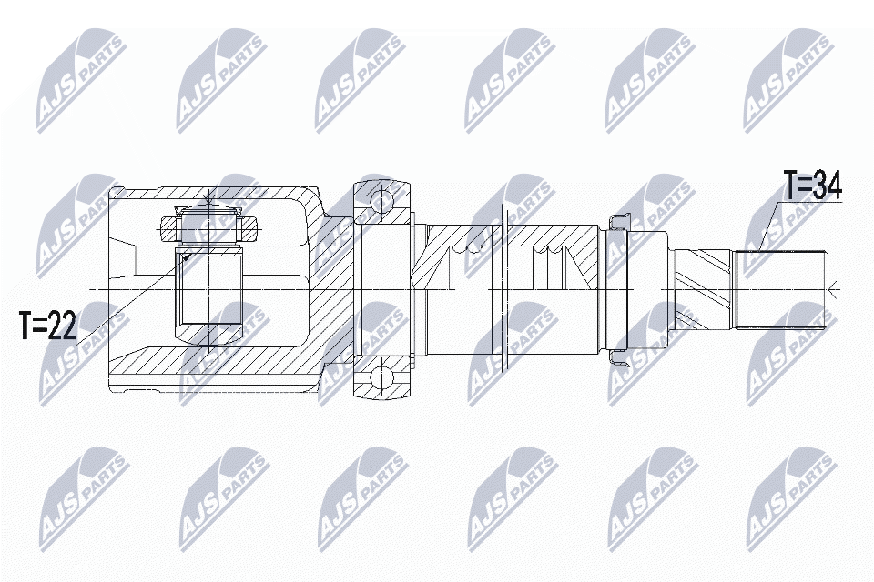 Kit giunti, Semiasse - NPW-FR-142 NTY