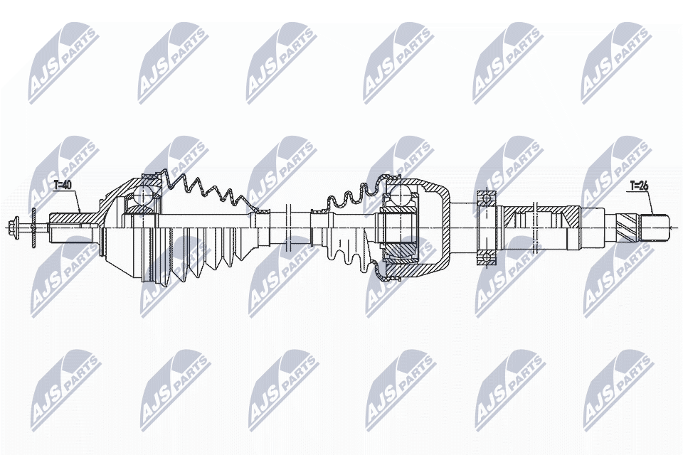 Albero motore/Semiasse - NPW-FR-157 NTY