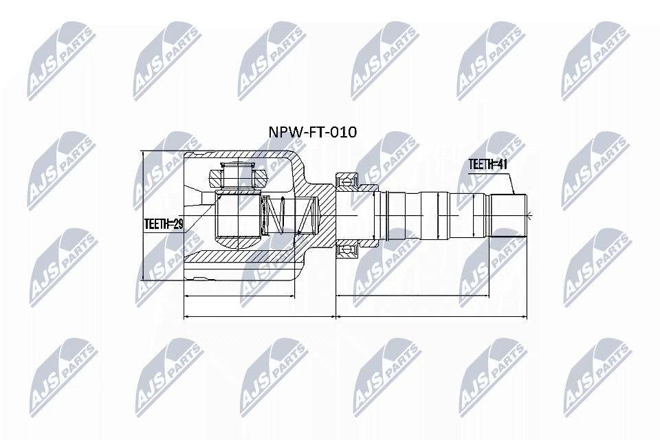 Kit giunti, Semiasse - NPW-FT-010 NTY