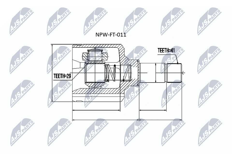 Kit giunti, Semiasse - NPW-FT-011 NTY