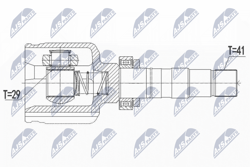 Kit giunti, Semiasse - NPW-FT-040 NTY