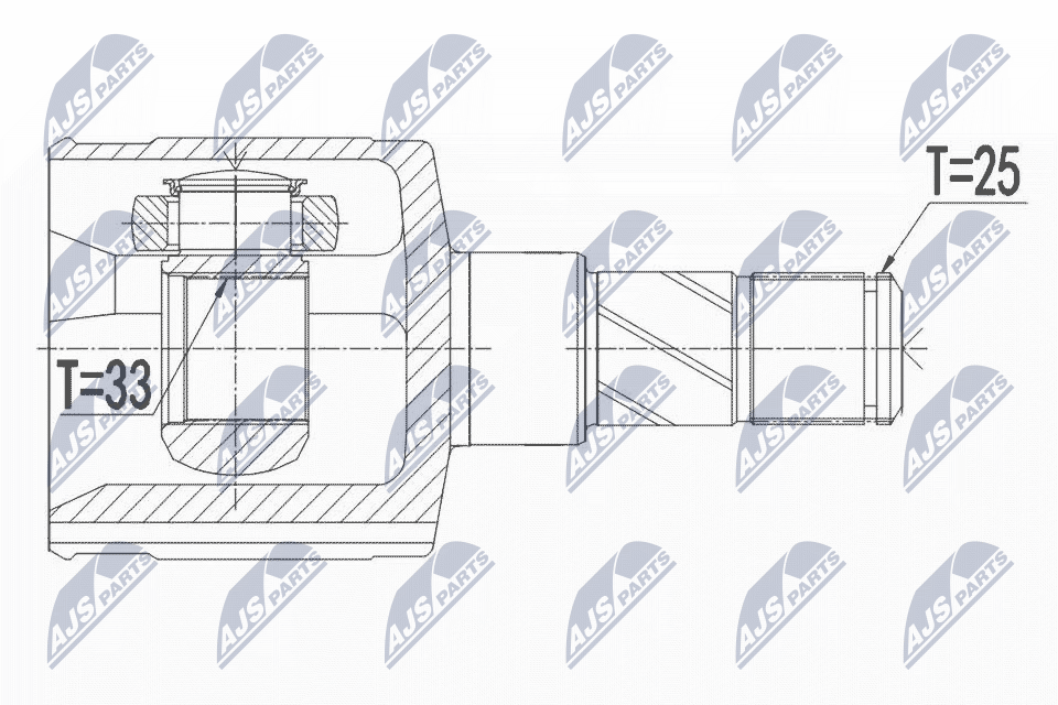 Kit giunti, Semiasse - NPW-FT-044 NTY