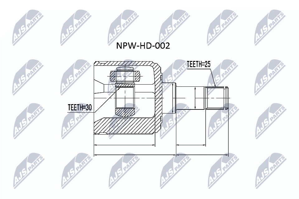Kit giunti, Semiasse - NPW-HD-002 NTY
