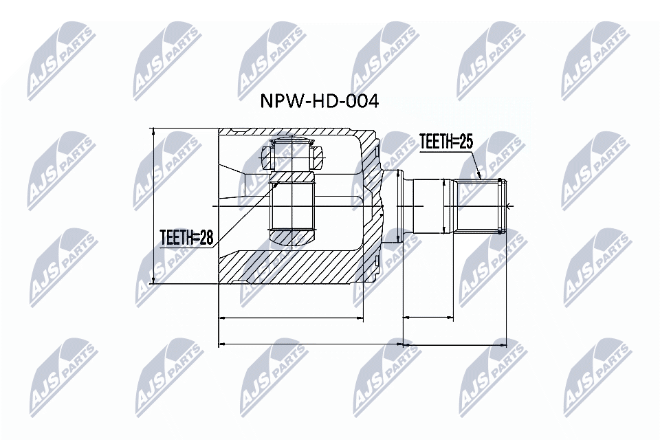 Gelenksatz, Antriebswelle - NPW-HD-004 NTY