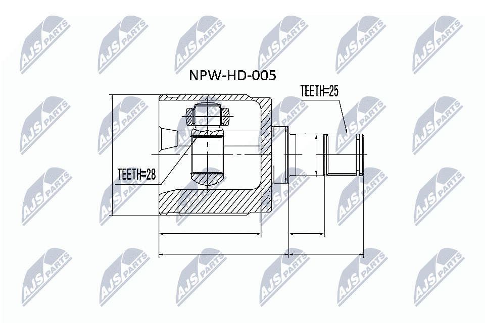Kit giunti, Semiasse - NPW-HD-005 NTY
