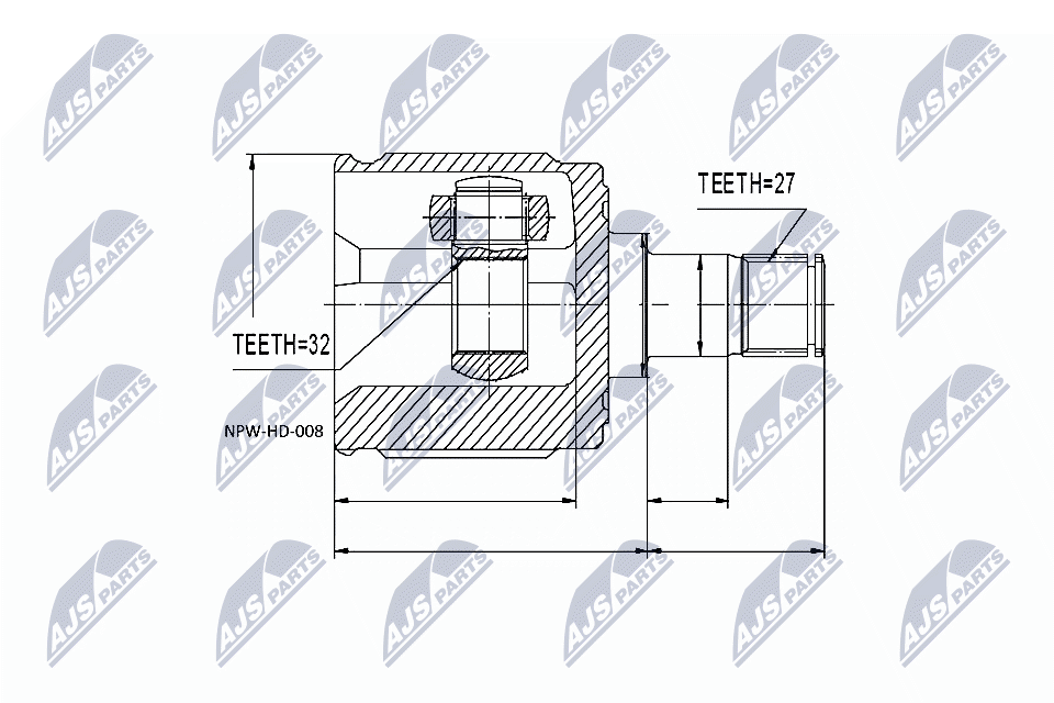 Kit giunti, Semiasse - NPW-HD-008 NTY