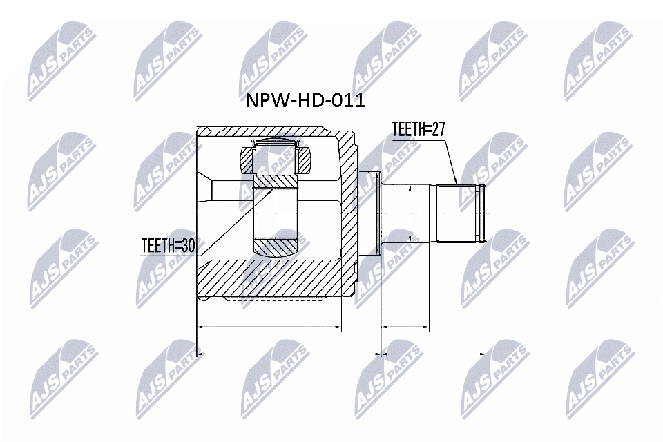 Шарнирный комплект, приводной вал - NPW-HD-011 NTY