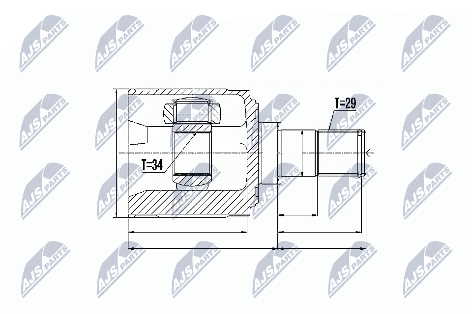 Kit giunti, Semiasse - NPW-HD-018 NTY