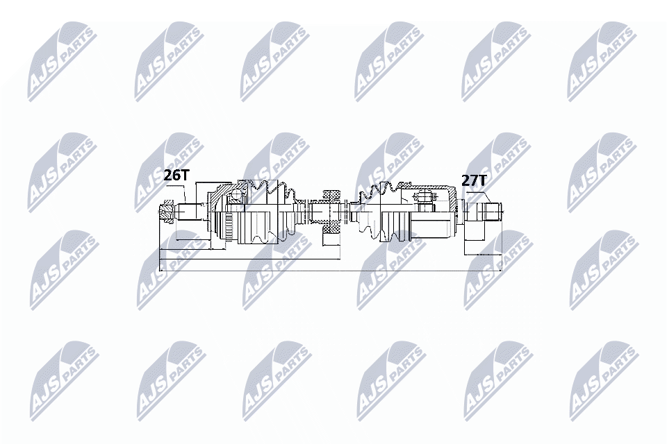 Albero motore/Semiasse - NPW-HD-025 NTY
