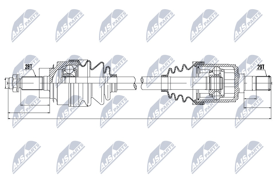 Albero motore/Semiasse - NPW-HD-041 NTY