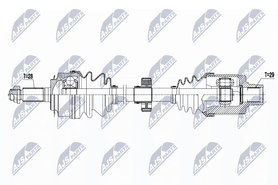 Albero motore/Semiasse - NPW-HD-044 NTY