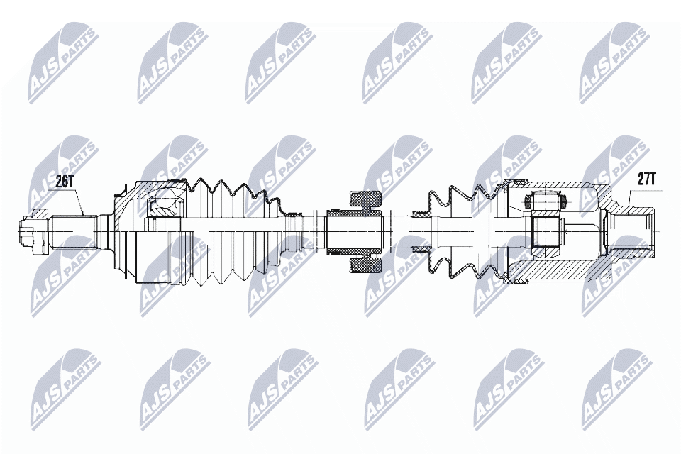 Albero motore/Semiasse - NPW-HD-047 NTY