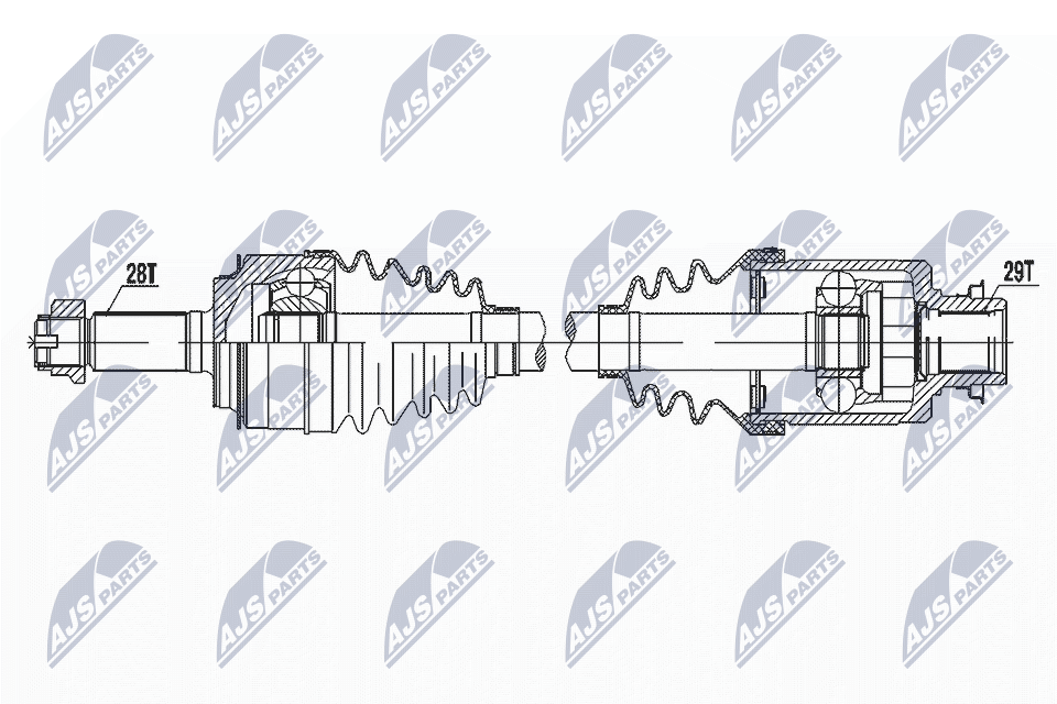 Albero motore/Semiasse - NPW-HD-083 NTY