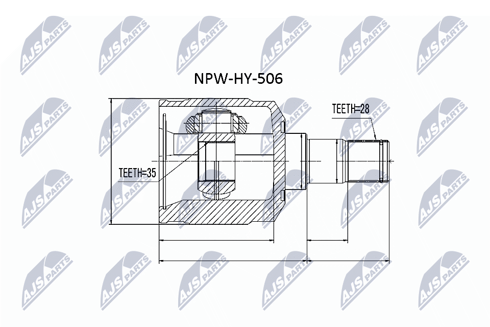 Joint Kit, drive shaft - NPW-HY-506 NTY