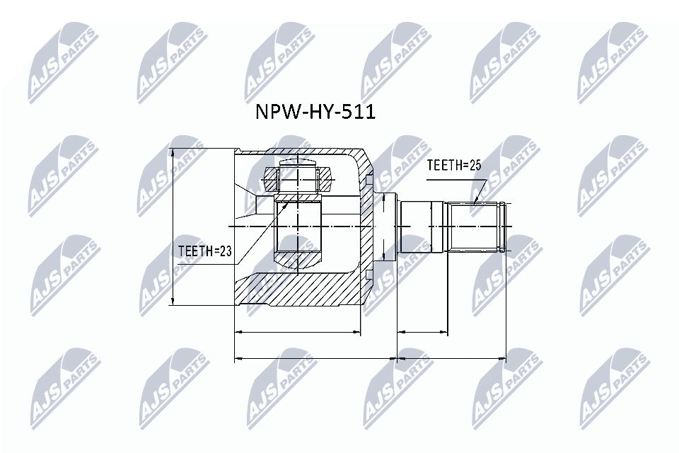 Gelenksatz, Antriebswelle - NPW-HY-511 NTY