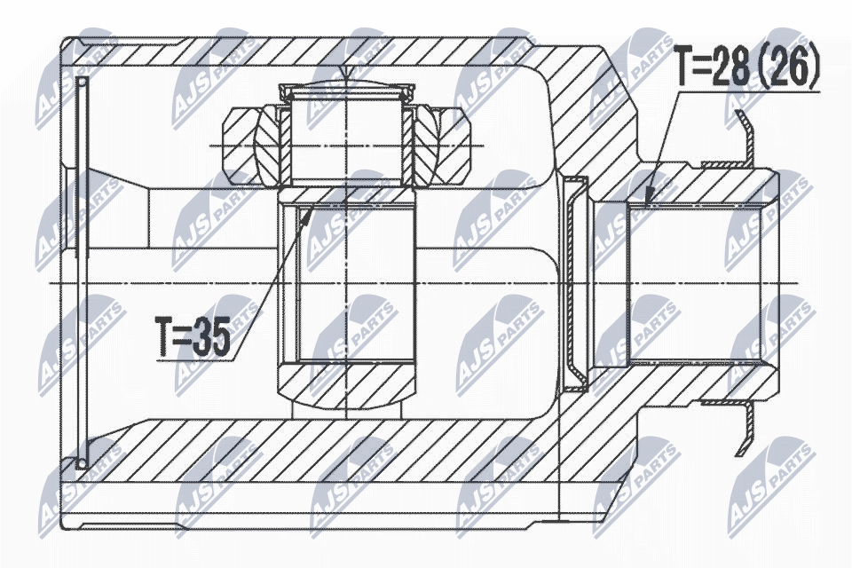 Joint Kit, drive shaft - NPW-HY-524 NTY