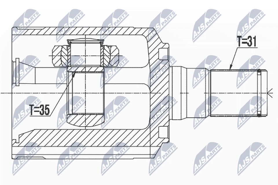 Gelenksatz, Antriebswelle - NPW-HY-525 NTY