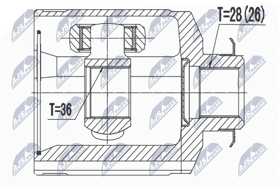 Joint Kit, drive shaft - NPW-HY-528 NTY