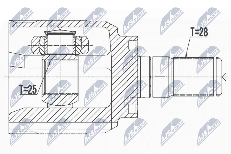 Joint Kit, drive shaft - NPW-HY-536 NTY