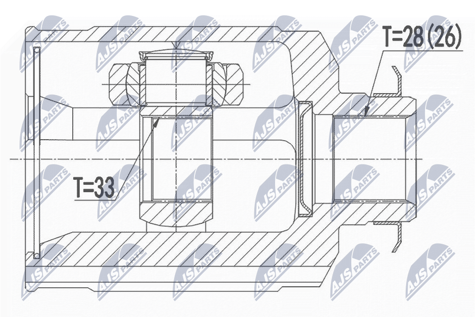 Kit giunti, Semiasse - NPW-HY-544 NTY
