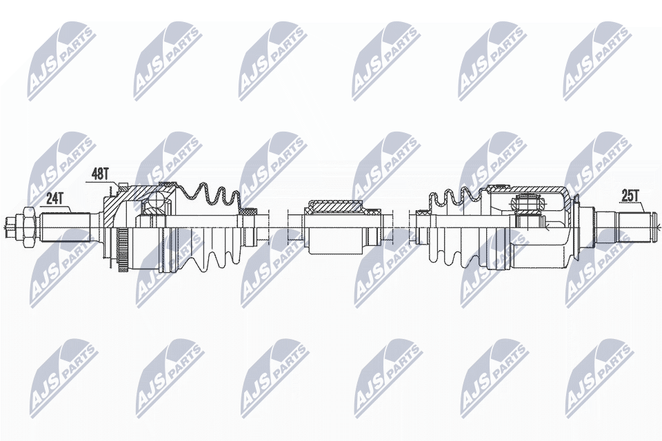 Albero motore/Semiasse - NPW-HY-587 NTY