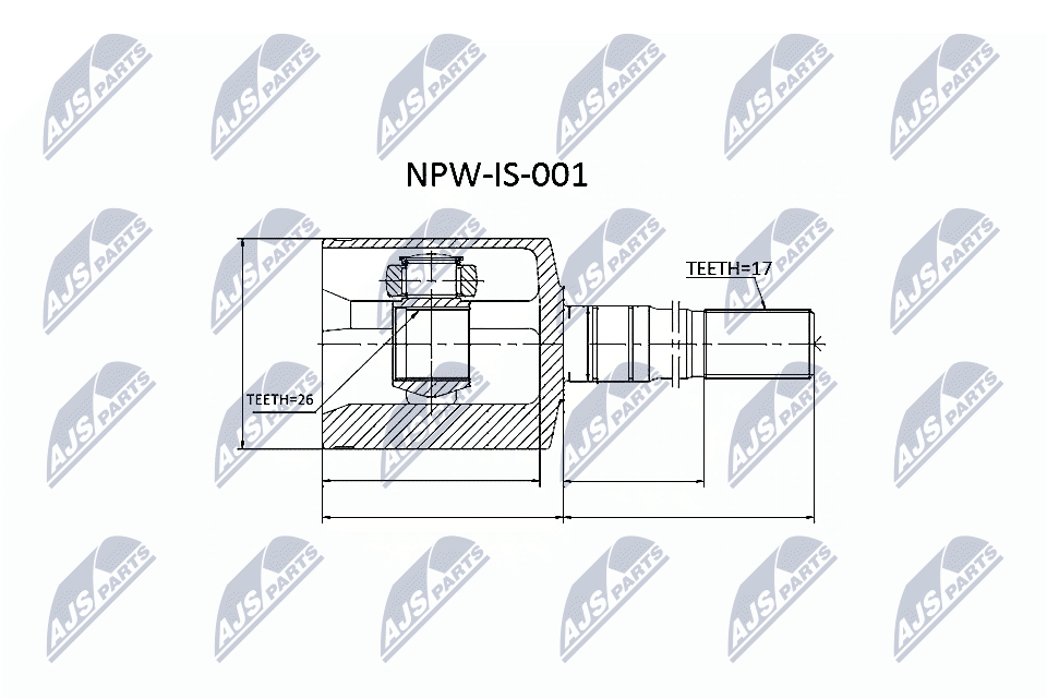 Joint Kit, drive shaft - NPW-IS-001 NTY
