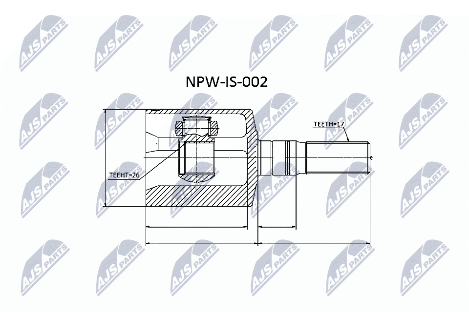 jungčių komplektas, kardaninis velenas - NPW-IS-002 NTY
