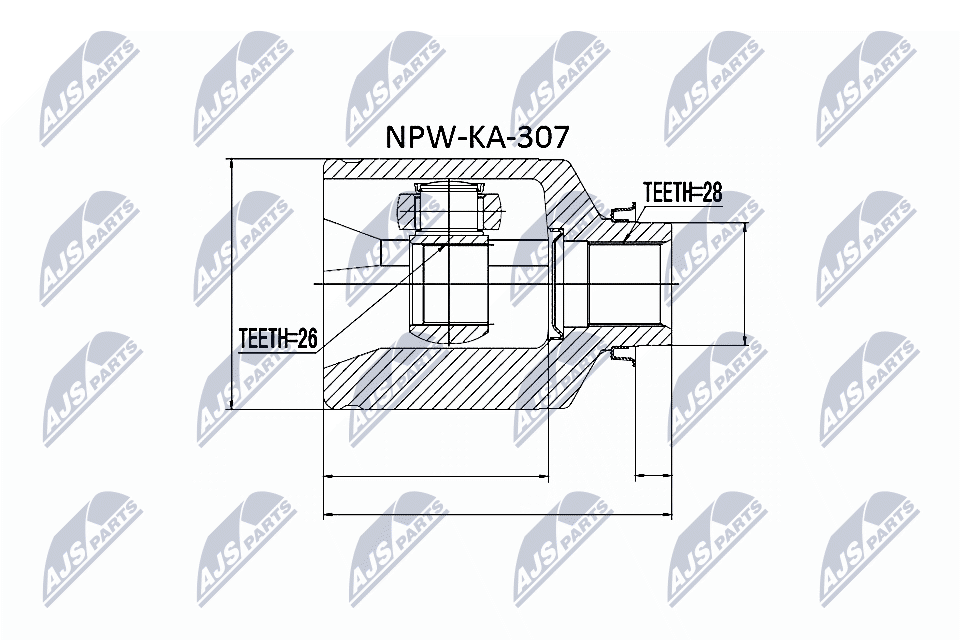 Kit giunti, Semiasse - NPW-KA-307 NTY