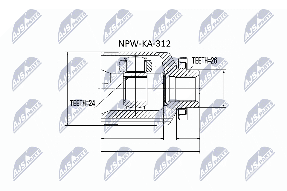Gelenksatz, Antriebswelle - NPW-KA-312 NTY
