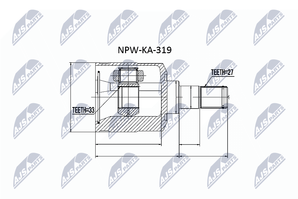 jungčių komplektas, kardaninis velenas - NPW-KA-319 NTY