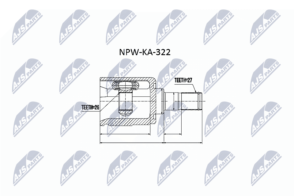Kit giunti, Semiasse - NPW-KA-322 NTY