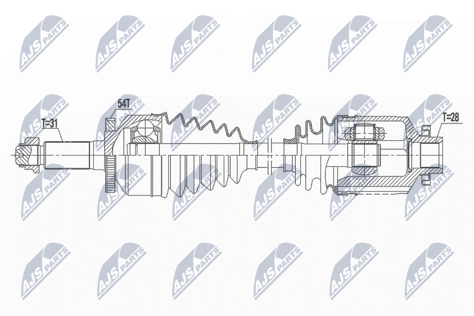 Приводной вал - NPW-KA-362 NTY