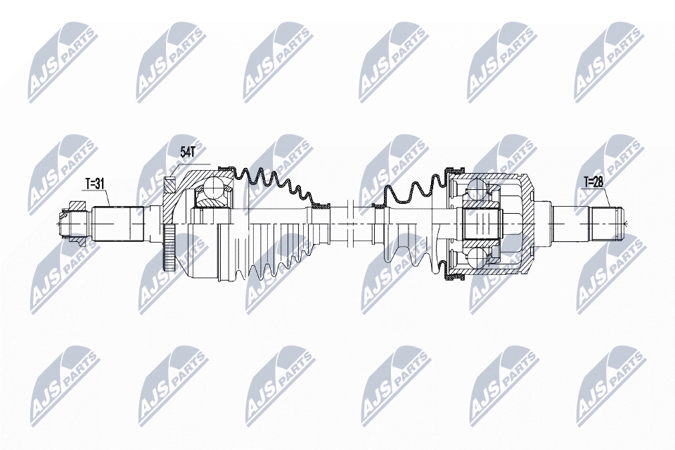 Приводной вал - NPW-KA-378 NTY