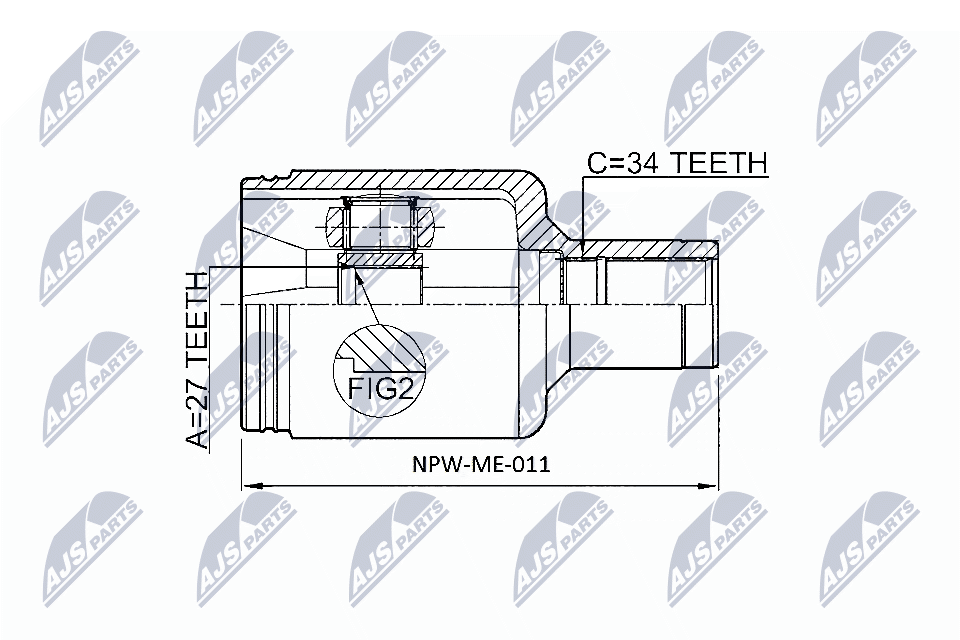 Joint Kit, drive shaft - NPW-ME-011 NTY