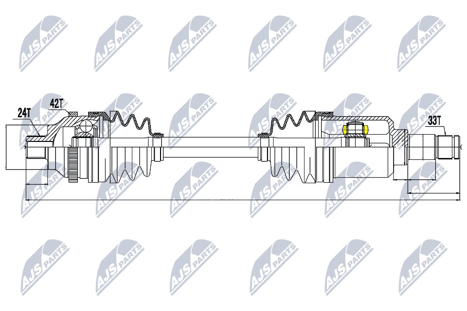Albero motore/Semiasse - NPW-ME-030 NTY