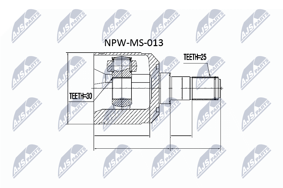 Gelenksatz, Antriebswelle - NPW-MS-013 NTY