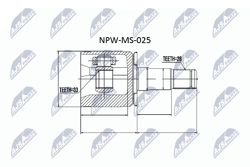 Gelenksatz, Antriebswelle - NPW-MS-025 NTY