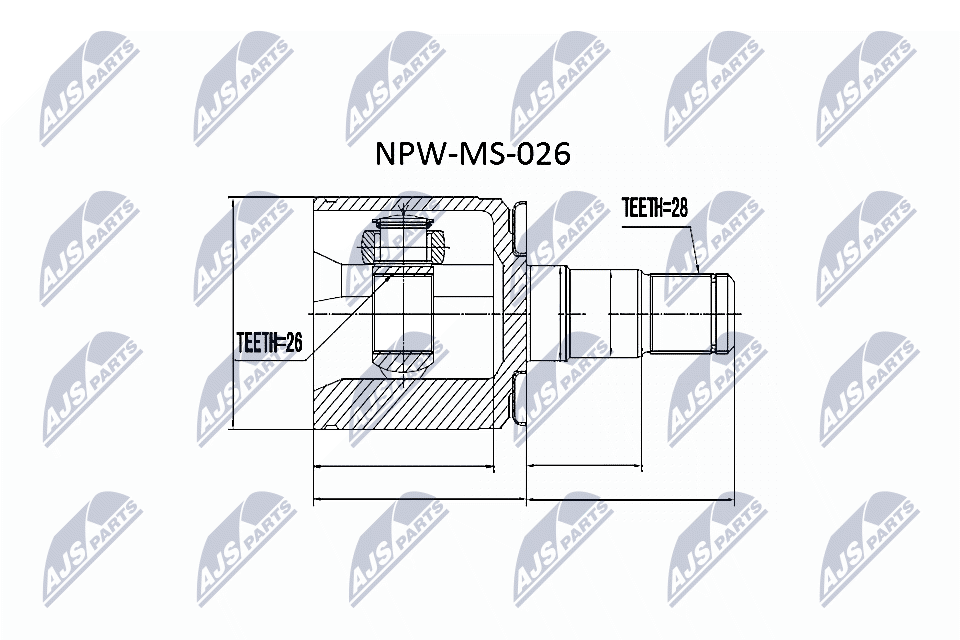 Joint Kit, drive shaft - NPW-MS-026 NTY
