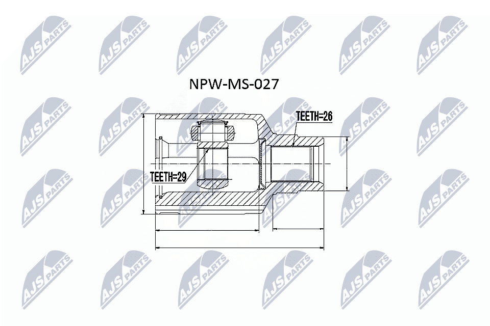 Gelenksatz, Antriebswelle - NPW-MS-027 NTY